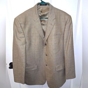 Calvin Klein brown wool blend tweed suit coat in a men's 43 regular.